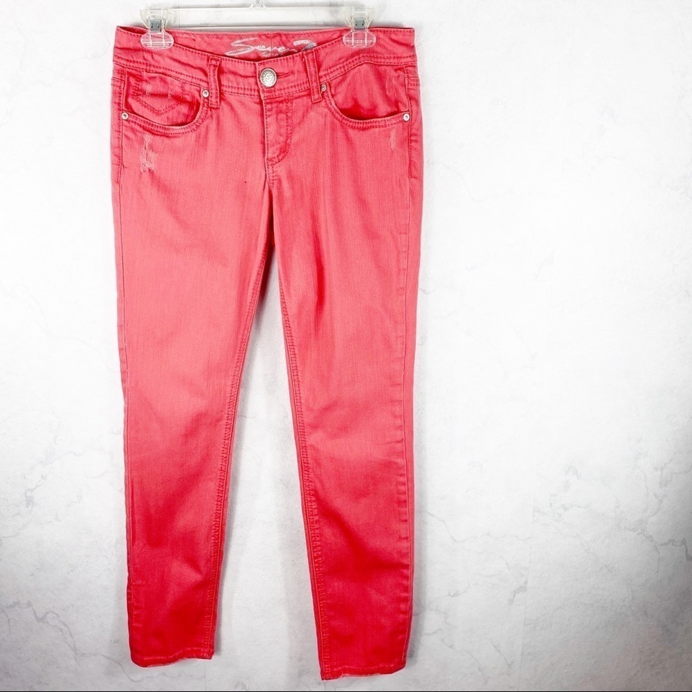 [Seven7] Flirty Coral Skinny Jeans